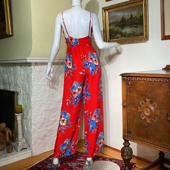 Forever 21 Tropical Print Cutout Jumpsuit - Picture 3 of 12